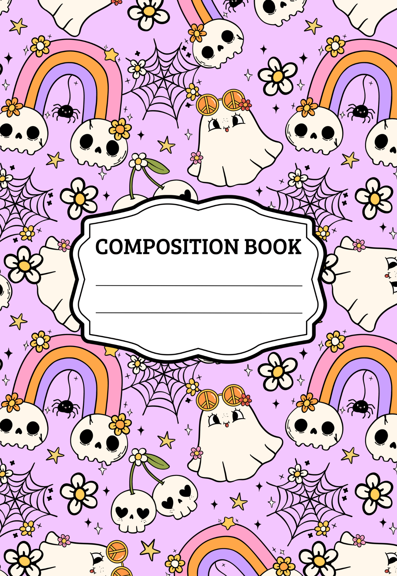 Rainbow Ghostie *new* Notebook | Print