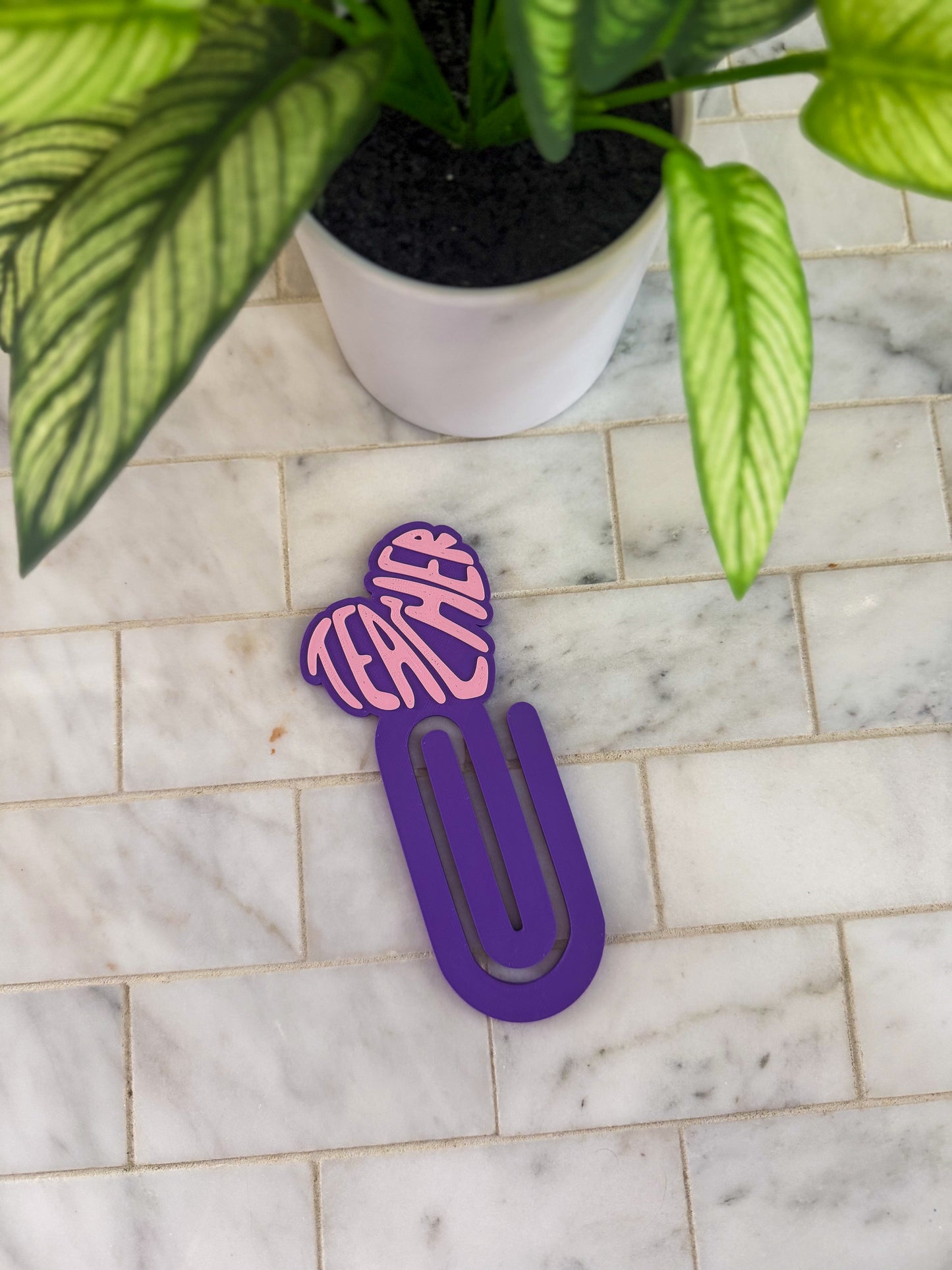 Jumbo Teacher Paper Clip Bookmark  | 3D Printed
