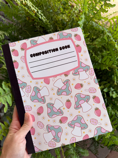 Mushrooms & Strawberries Notebook | Print